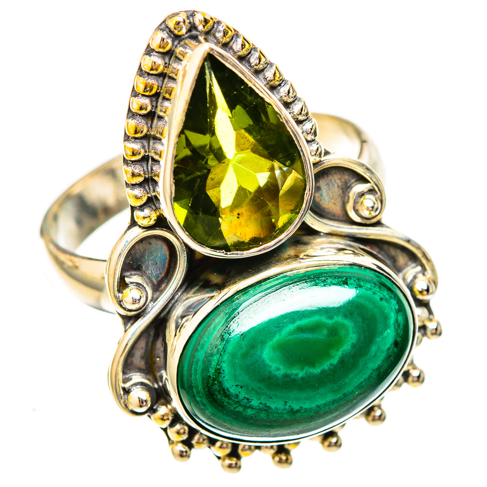 Malachite Rings handcrafted by Ana Silver Co - RING122818 - Photo 2