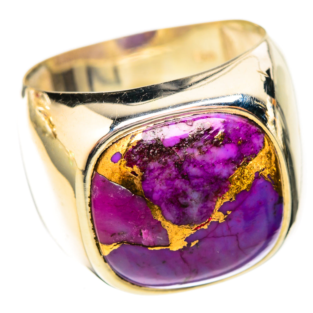 Purple Copper Composite Turquoise Rings handcrafted by Ana Silver Co - RING122821 - Photo 2