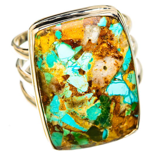 Chrysocolla Rings handcrafted by Ana Silver Co - RING122834 - Photo 2