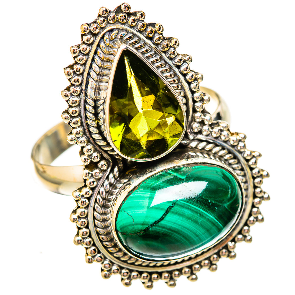 Malachite Rings handcrafted by Ana Silver Co - RING122843 - Photo 2