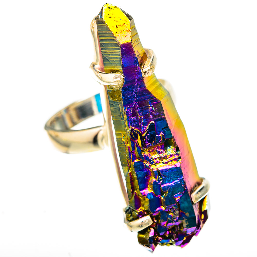 Titanium Sunshine Druzy Rings handcrafted by Ana Silver Co - RING122856 - Photo 2