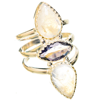 Rainbow Moonstone Rings handcrafted by Ana Silver Co - RING122883 - Photo 2