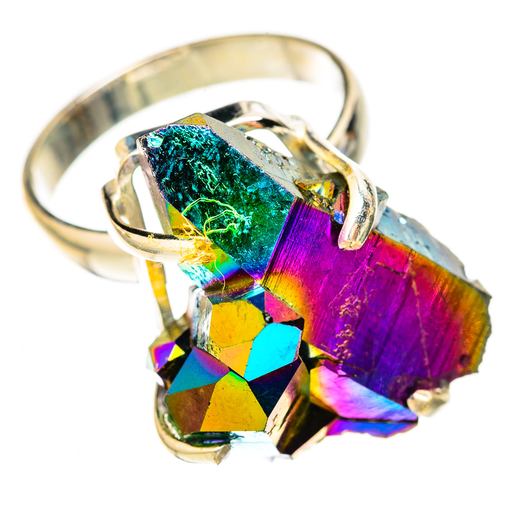 Titanium Sunshine Druzy Rings handcrafted by Ana Silver Co - RING122888 - Photo 2