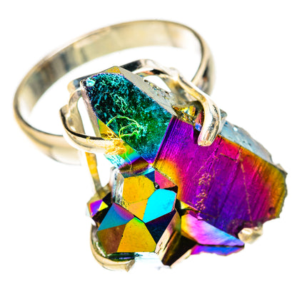 Titanium Sunshine Druzy Rings handcrafted by Ana Silver Co - RING122888 - Photo 2