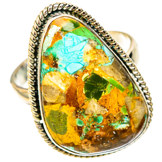 Chrysocolla Rings handcrafted by Ana Silver Co - RING122891 - Photo 2