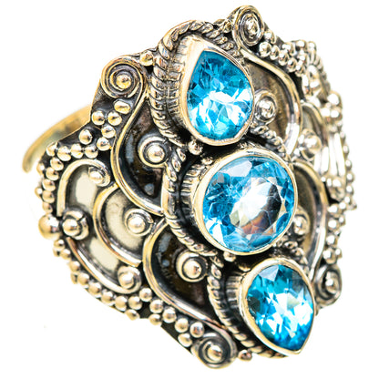 Blue Topaz Rings handcrafted by Ana Silver Co - RING122898 - Photo 2