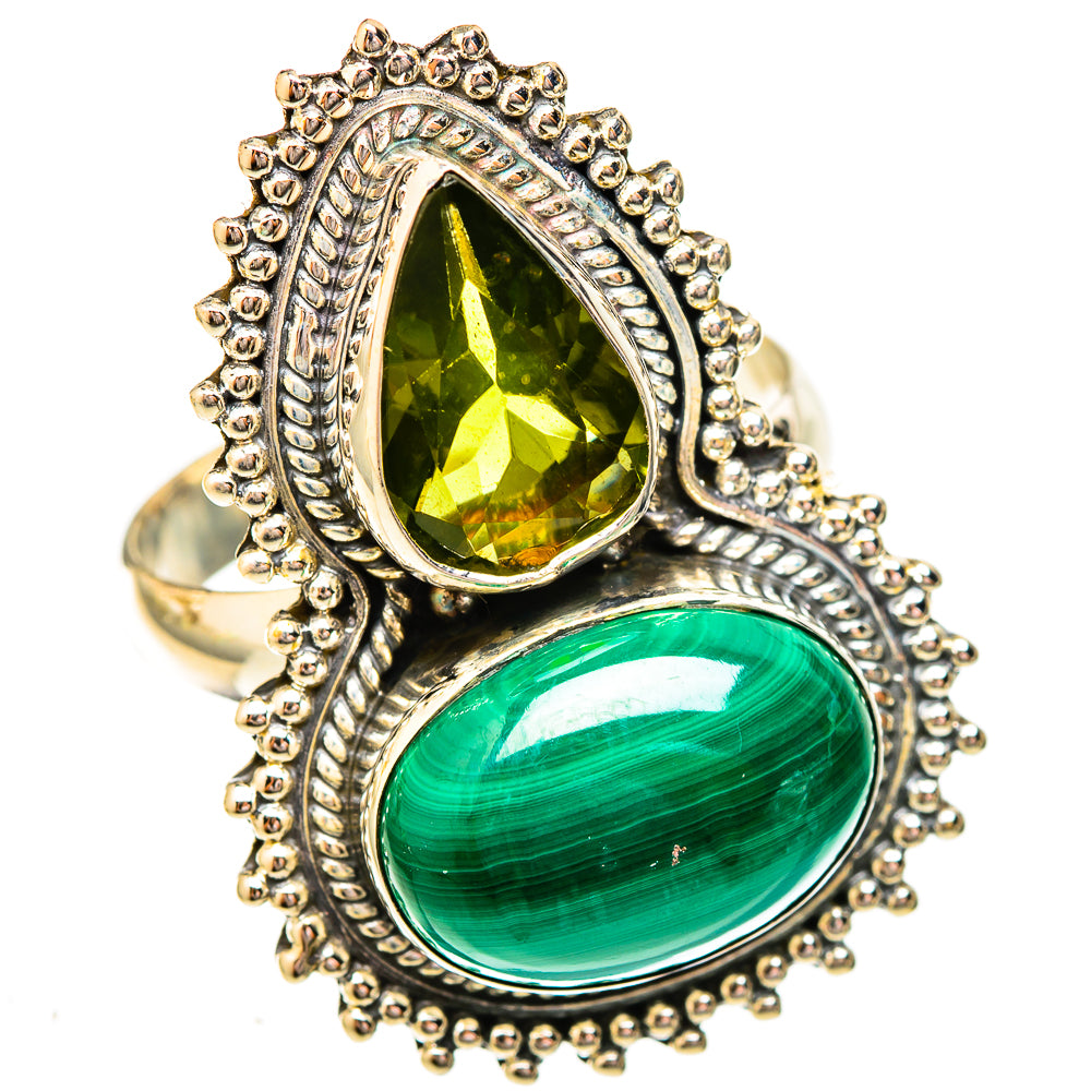 Malachite Rings handcrafted by Ana Silver Co - RING122906 - Photo 2