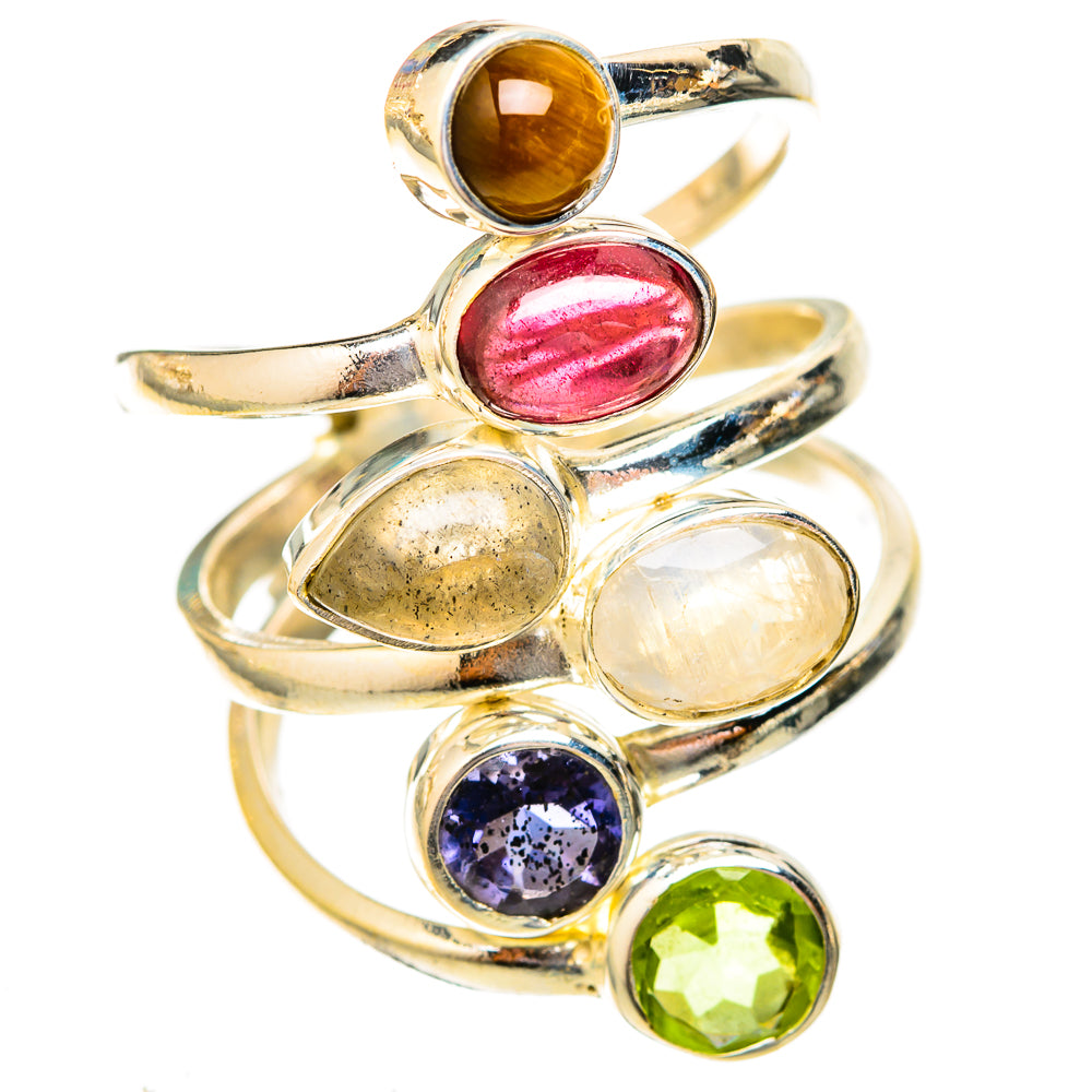 Rainbow Moonstone Rings handcrafted by Ana Silver Co - RING122912 - Photo 2