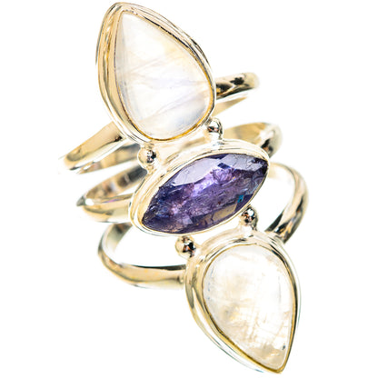 Rainbow Moonstone Rings handcrafted by Ana Silver Co - RING122927 - Photo 2
