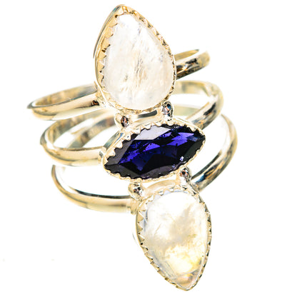 Rainbow Moonstone Rings handcrafted by Ana Silver Co - RING122929 - Photo 2
