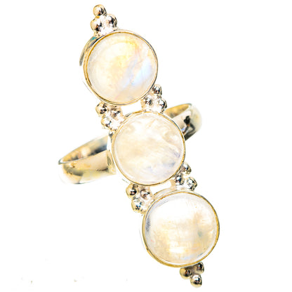 Rainbow Moonstone Rings handcrafted by Ana Silver Co - RING122962 - Photo 2