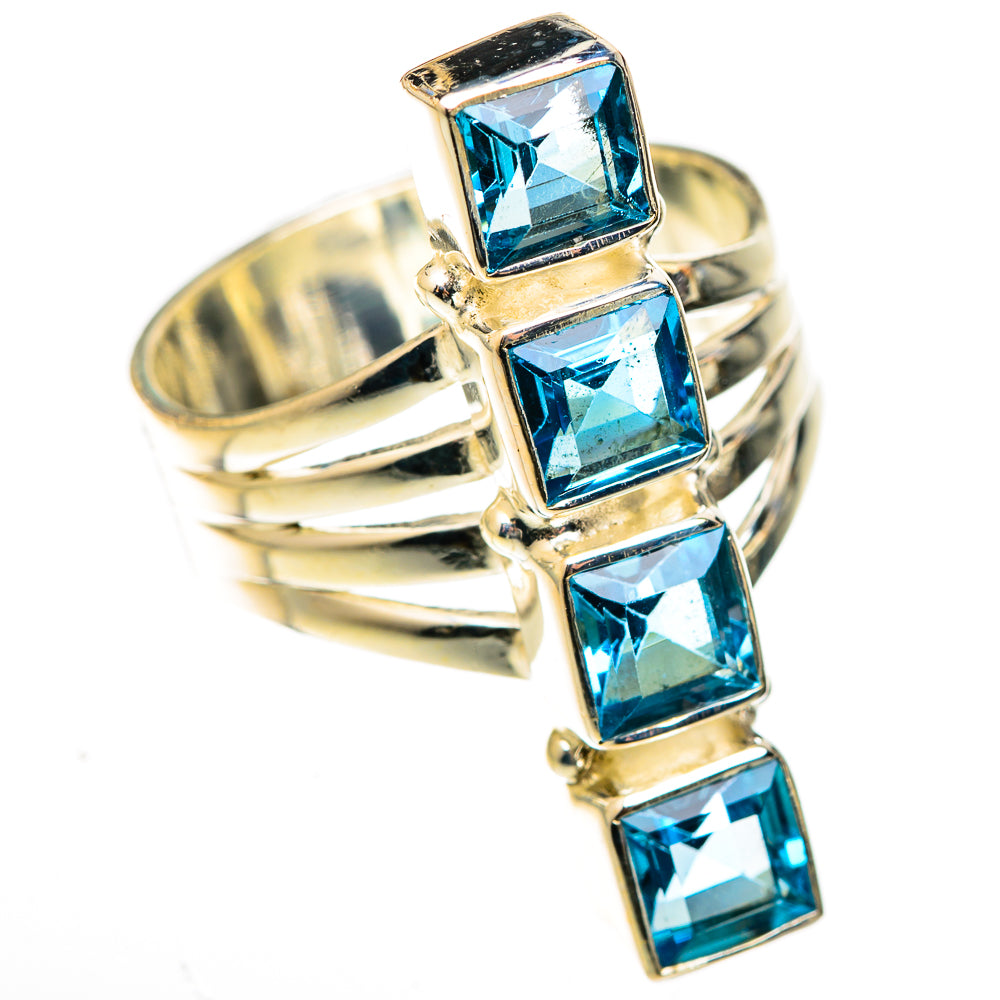 Blue Topaz Rings handcrafted by Ana Silver Co - RING122972 - Photo 2