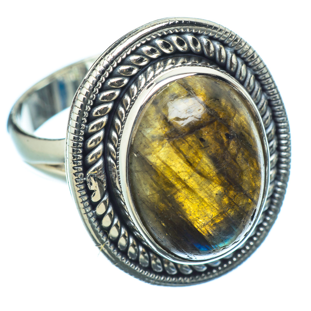 Labradorite Rings handcrafted by Ana Silver Co - RING12300
