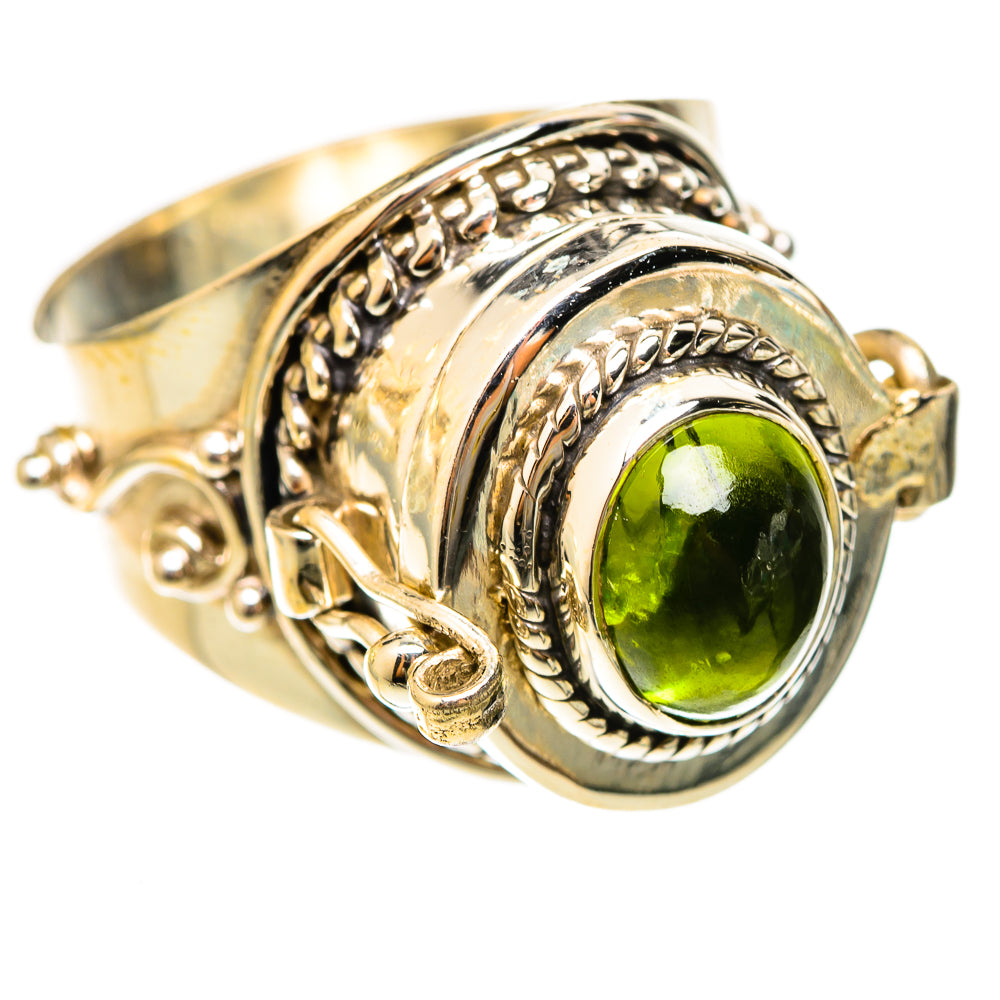Green Tourmaline Rings handcrafted by Ana Silver Co - RING123002 - Photo 2