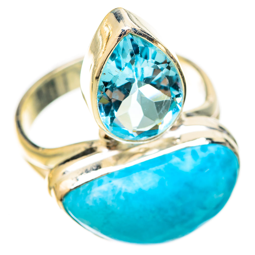Larimar Rings handcrafted by Ana Silver Co - RING123015 - Photo 2
