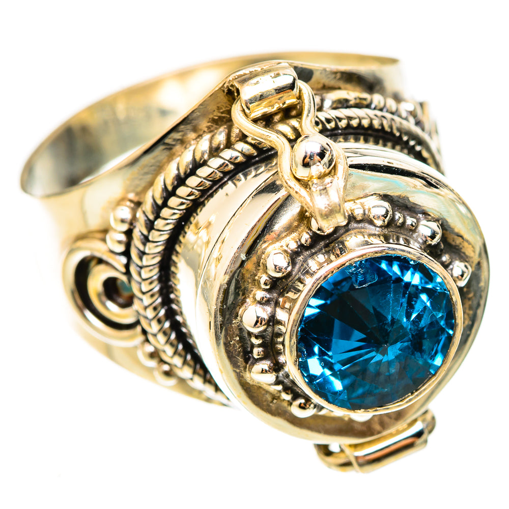 Swiss Blue Topaz Rings handcrafted by Ana Silver Co - RING123036 - Photo 2