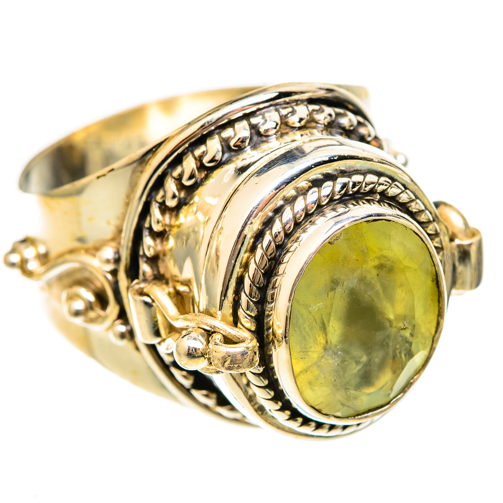 Prehnite Rings handcrafted by Ana Silver Co - RING123043 - Photo 2