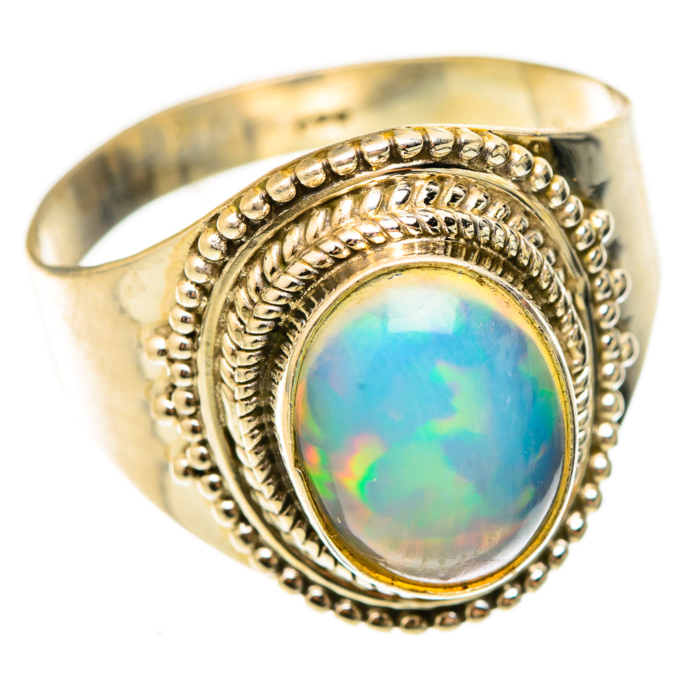 Ethiopian Opal Rings handcrafted by Ana Silver Co - RING123052 - Photo 2