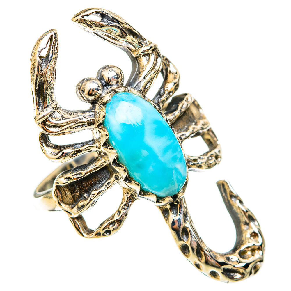 Larimar Rings handcrafted by Ana Silver Co - RING123054 - Photo 2