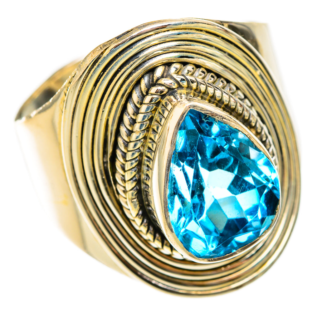 Blue Topaz Rings handcrafted by Ana Silver Co - RING123055 - Photo 2
