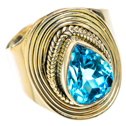 Blue Topaz Rings handcrafted by Ana Silver Co - RING123055 - Photo 2