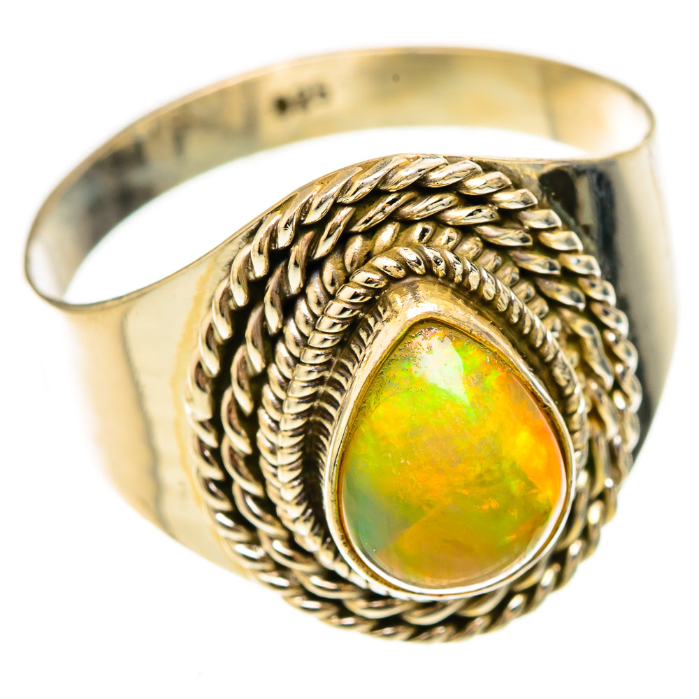 Ethiopian Opal Rings handcrafted by Ana Silver Co - RING123070 - Photo 2