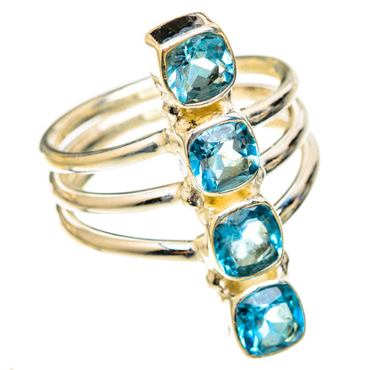Blue Topaz Rings handcrafted by Ana Silver Co - RING123074 - Photo 2