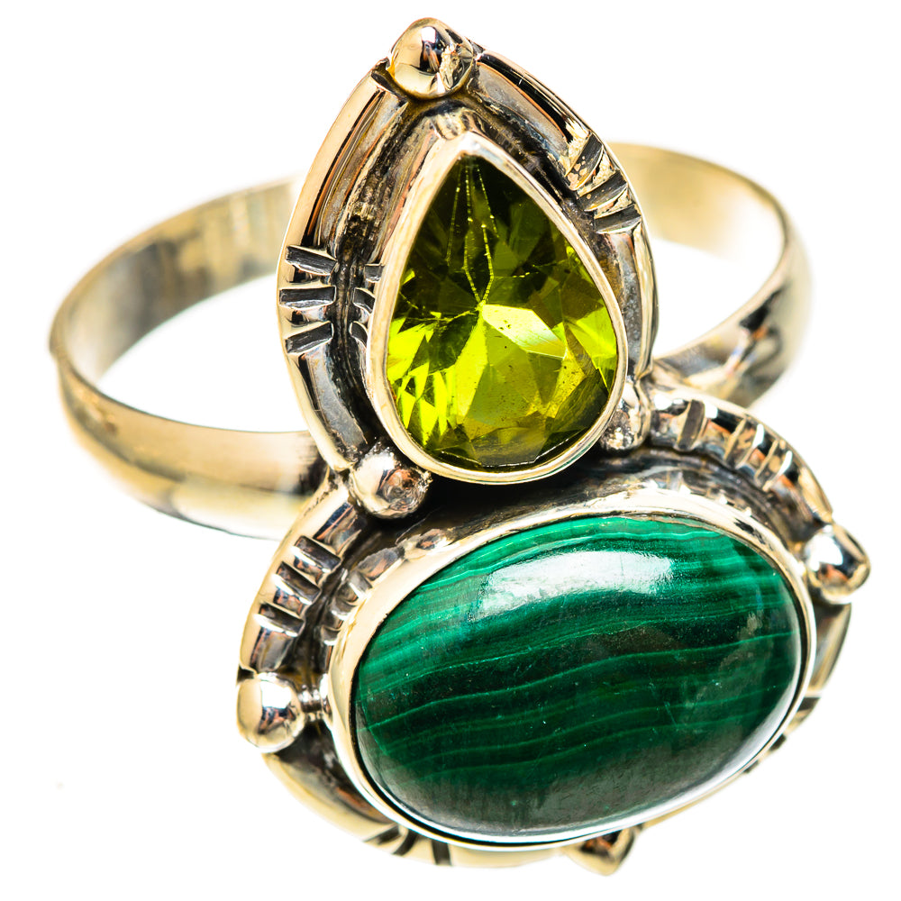 Malachite Rings handcrafted by Ana Silver Co - RING123079 - Photo 2