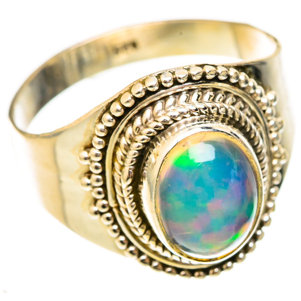 Ethiopian Opal Rings handcrafted by Ana Silver Co - RING123105 - Photo 2