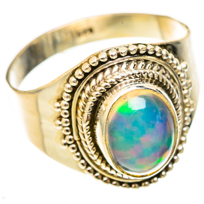 Ethiopian Opal Rings handcrafted by Ana Silver Co - RING123105 - Photo 2