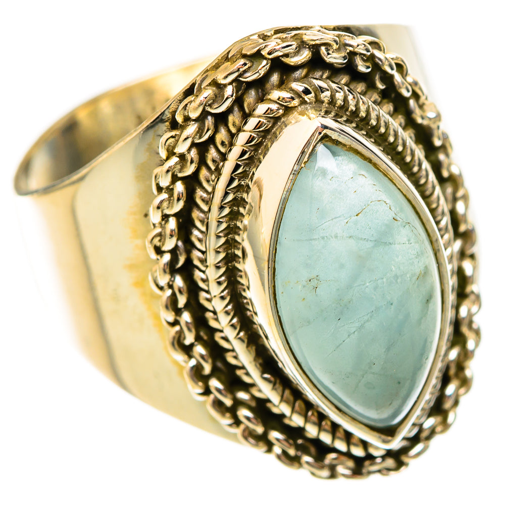 Aquamarine Rings handcrafted by Ana Silver Co - RING123107 - Photo 2