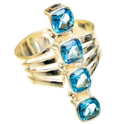 Blue Topaz Rings handcrafted by Ana Silver Co - RING123108 - Photo 2