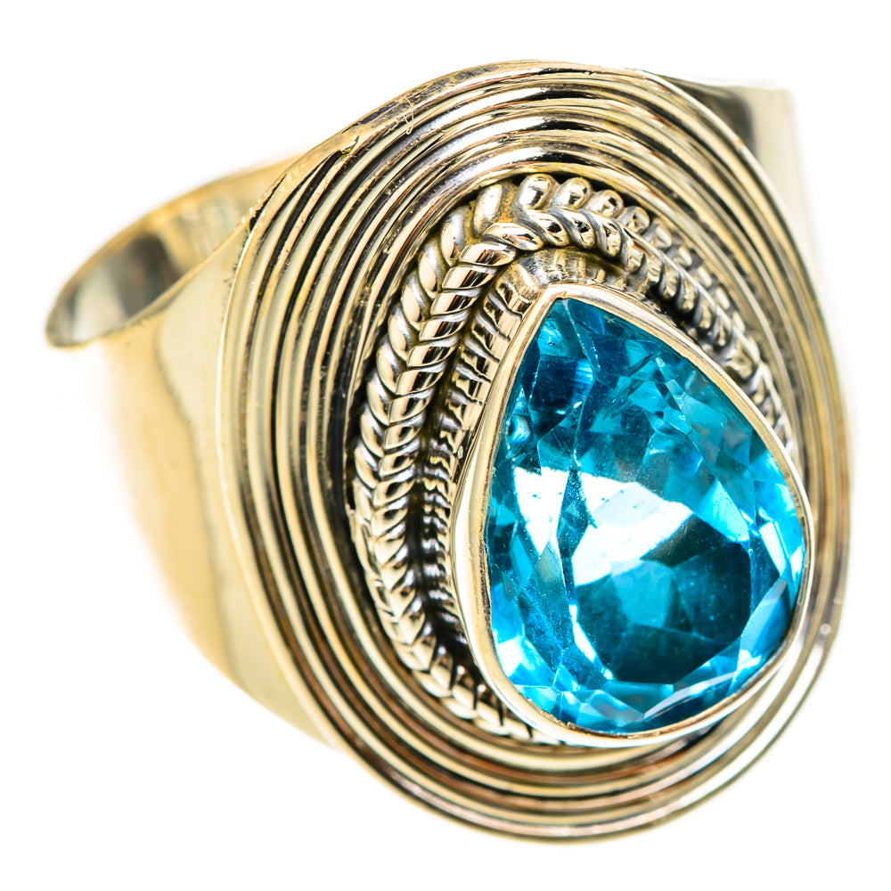 Blue Topaz Rings handcrafted by Ana Silver Co - RING123111 - Photo 2