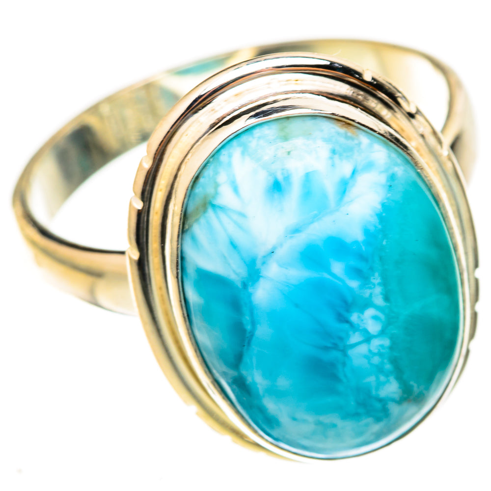 Larimar Rings handcrafted by Ana Silver Co - RING123112 - Photo 2