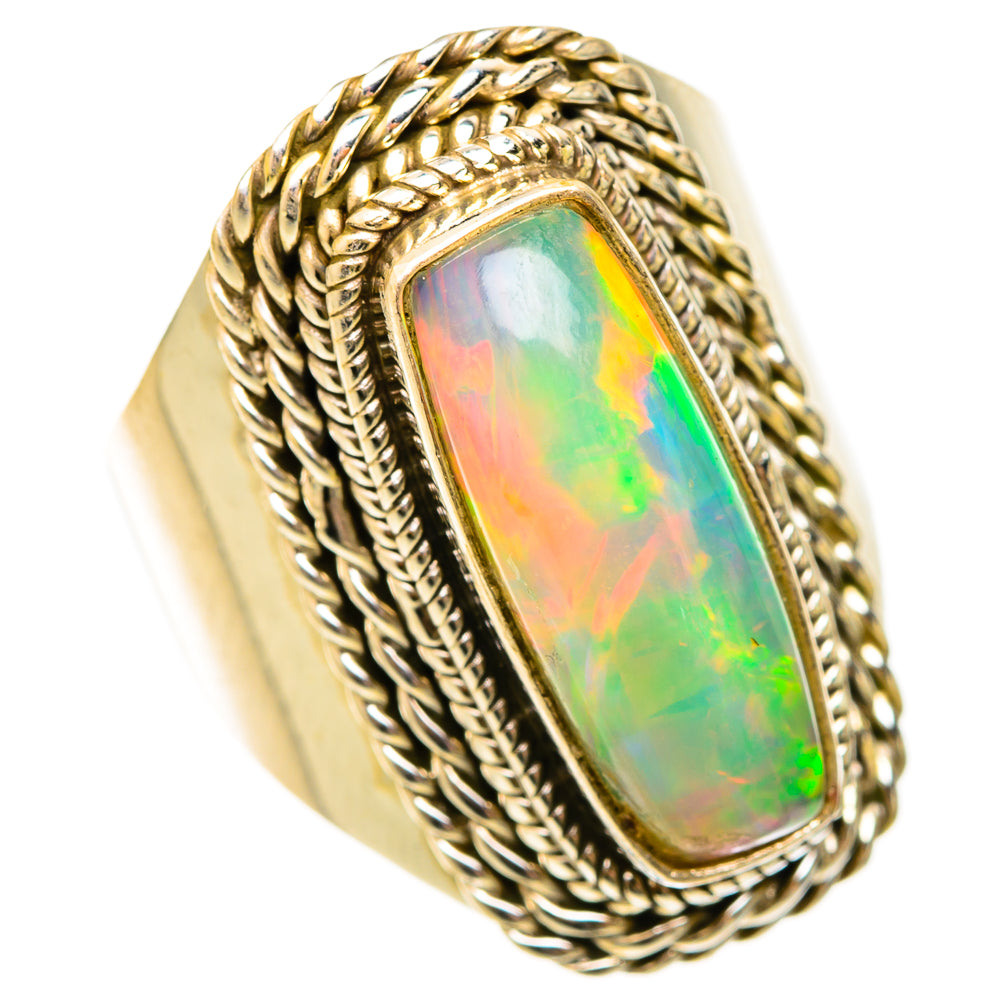 Ethiopian Opal Rings handcrafted by Ana Silver Co - RING123118 - Photo 2