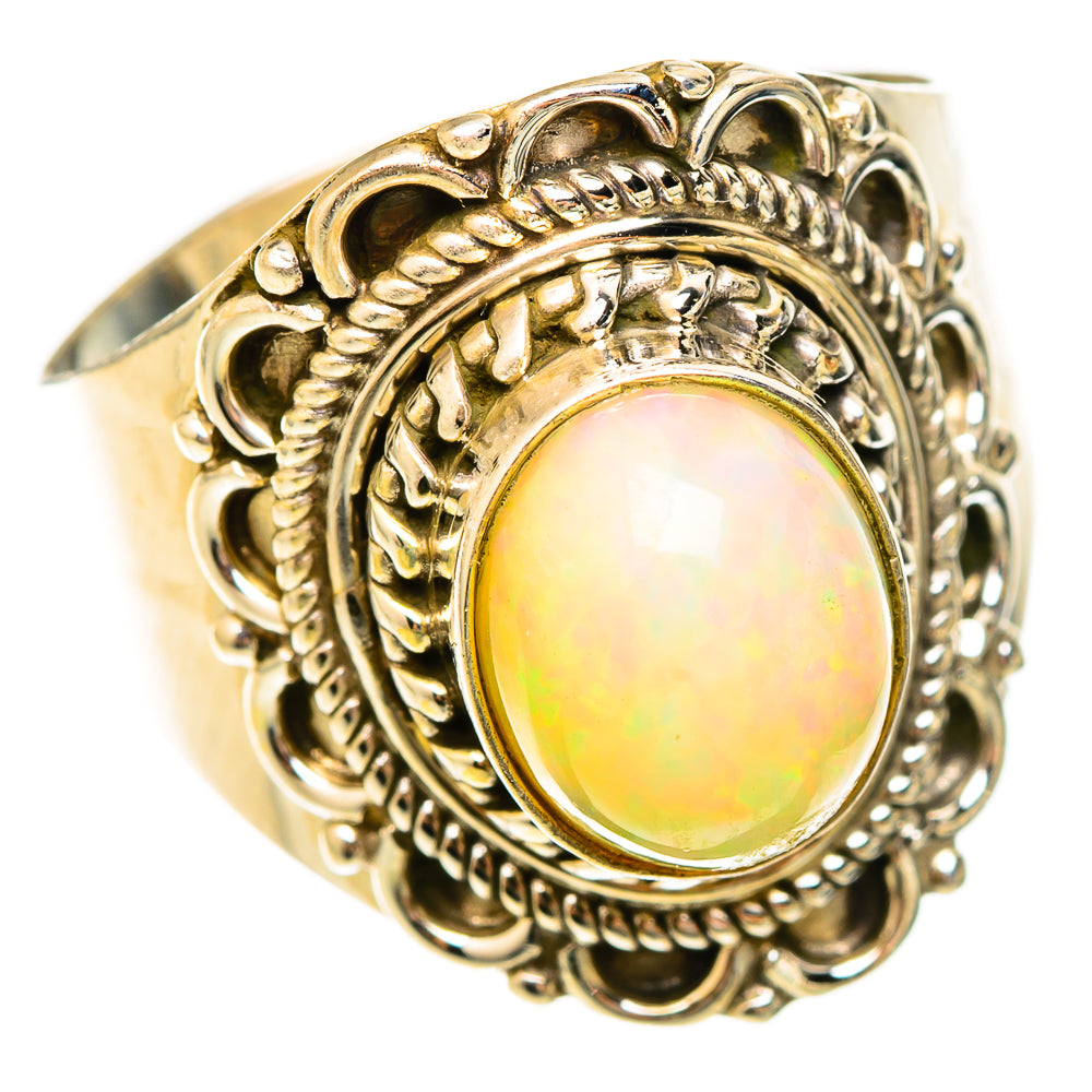 Ethiopian Opal Rings handcrafted by Ana Silver Co - RING123121 - Photo 2