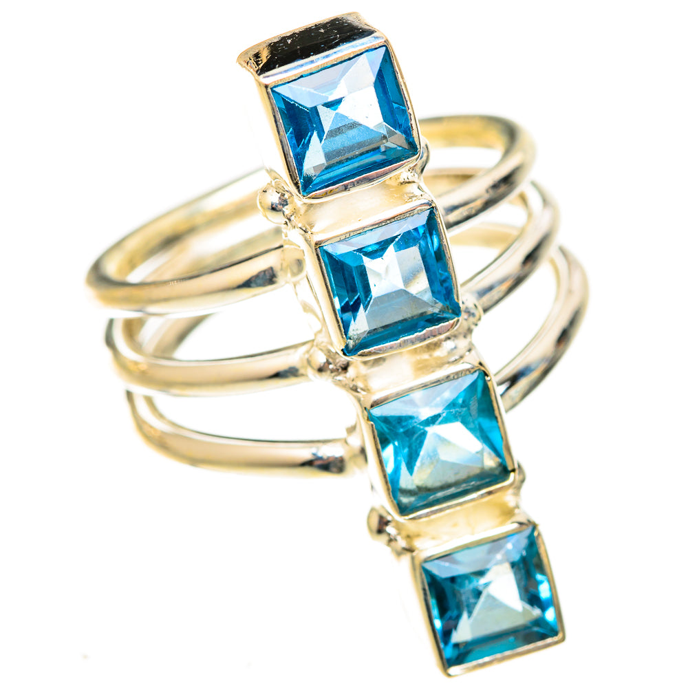 Blue Topaz Rings handcrafted by Ana Silver Co - RING123124 - Photo 2