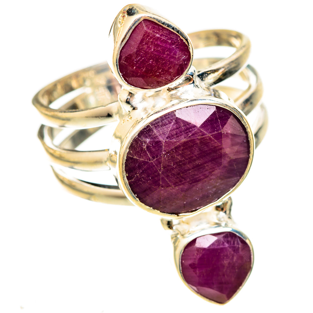 Ruby Rings handcrafted by Ana Silver Co - RING123128 - Photo 2