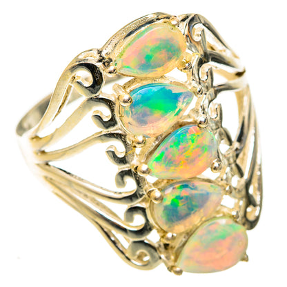 Ethiopian Opal Rings handcrafted by Ana Silver Co - RING123134 - Photo 2