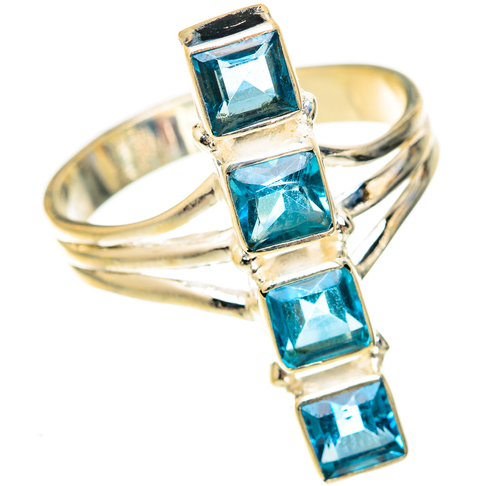 Blue Topaz Rings handcrafted by Ana Silver Co - RING123139 - Photo 2