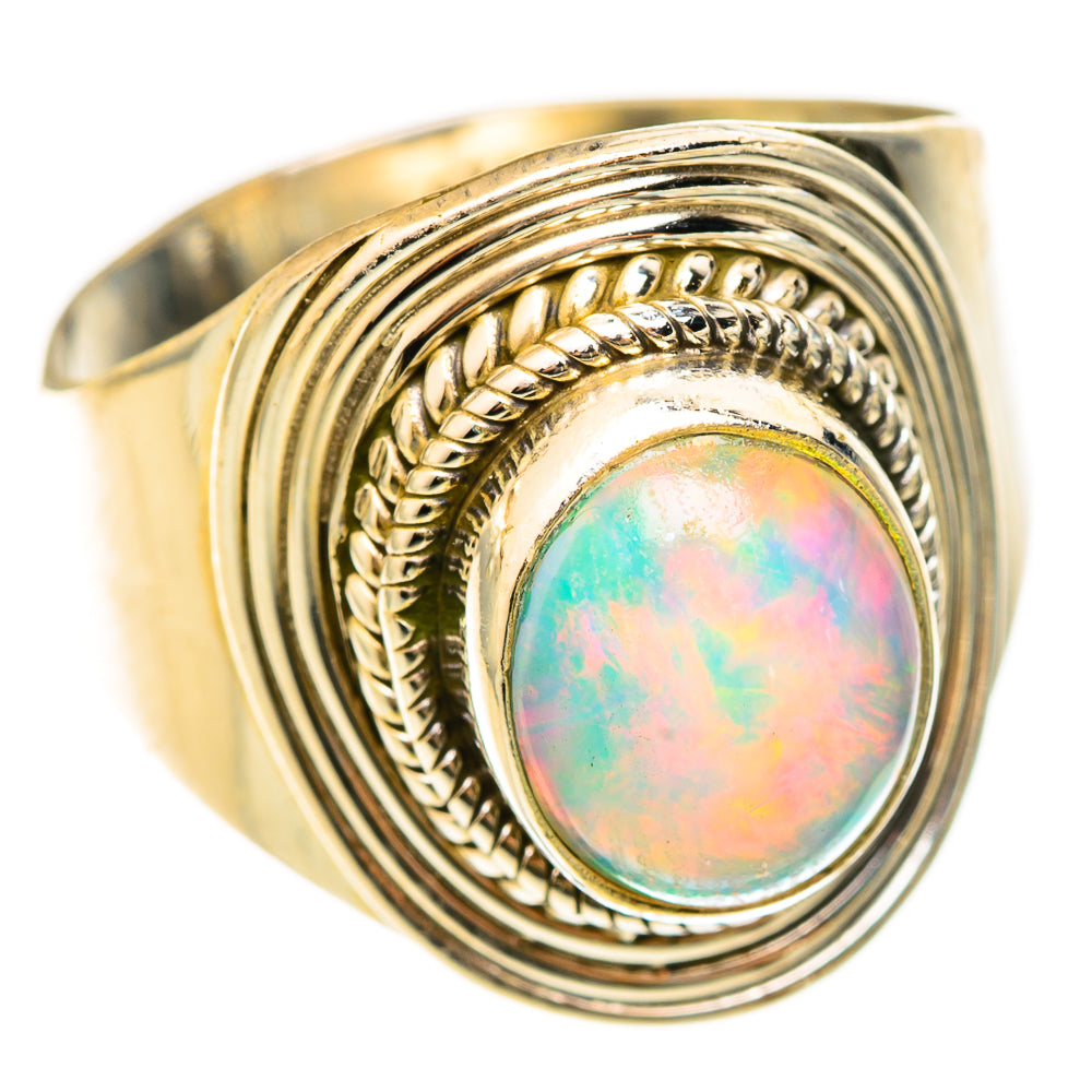 Ethiopian Opal Rings handcrafted by Ana Silver Co - RING123151 - Photo 2