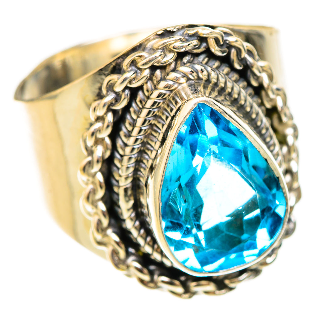Blue Topaz Rings handcrafted by Ana Silver Co - RING123158 - Photo 2