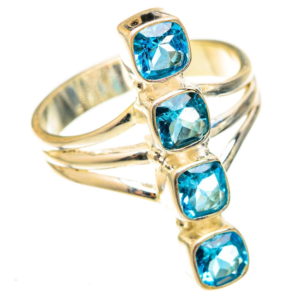 Blue Topaz Rings handcrafted by Ana Silver Co - RING123159 - Photo 2