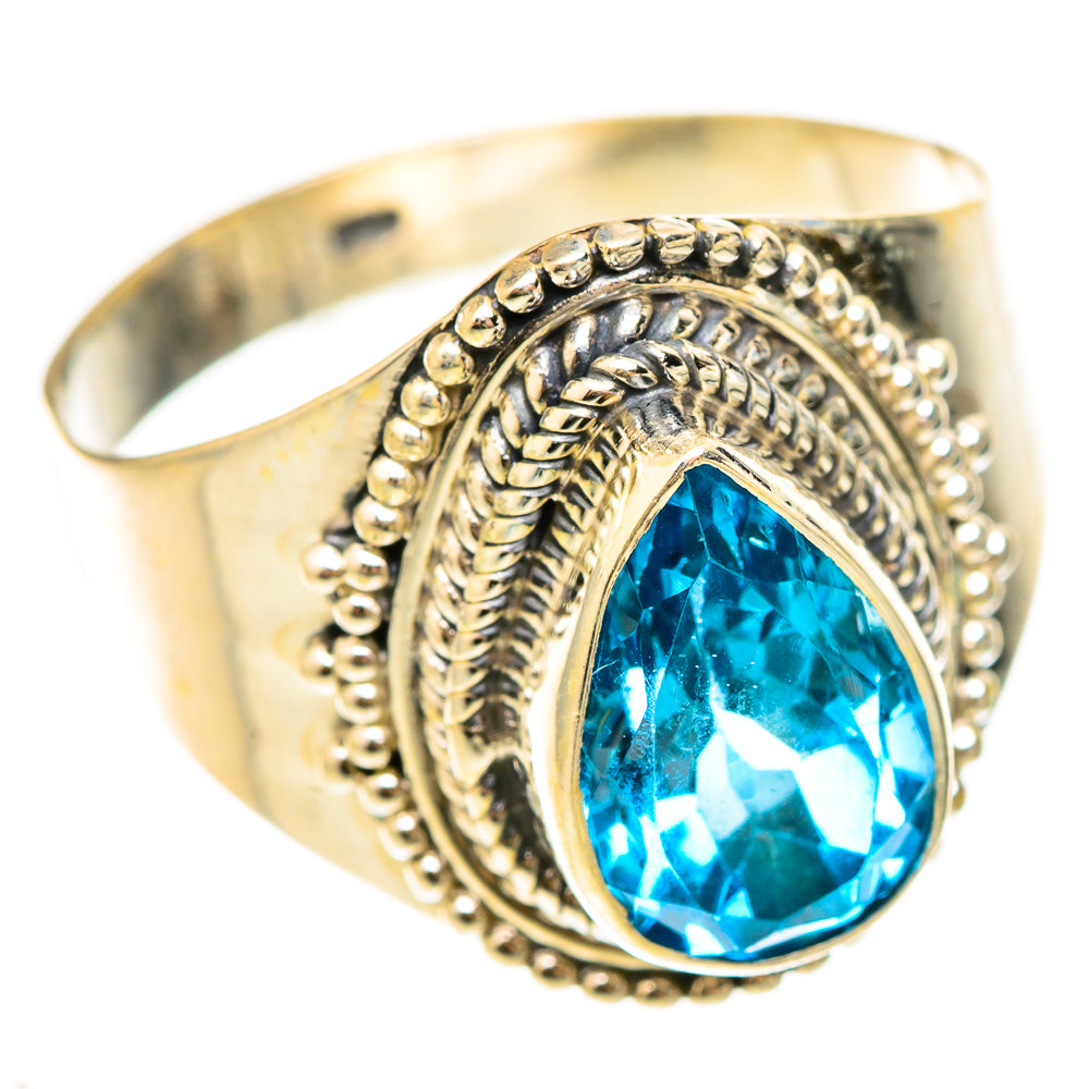 Blue Topaz Rings handcrafted by Ana Silver Co - RING123175 - Photo 2