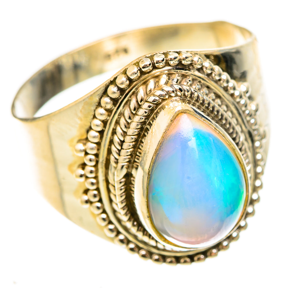 Ethiopian Opal Rings handcrafted by Ana Silver Co - RING123185 - Photo 2