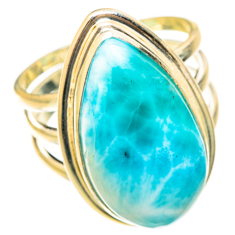 Larimar Rings handcrafted by Ana Silver Co - RING123193 - Photo 2