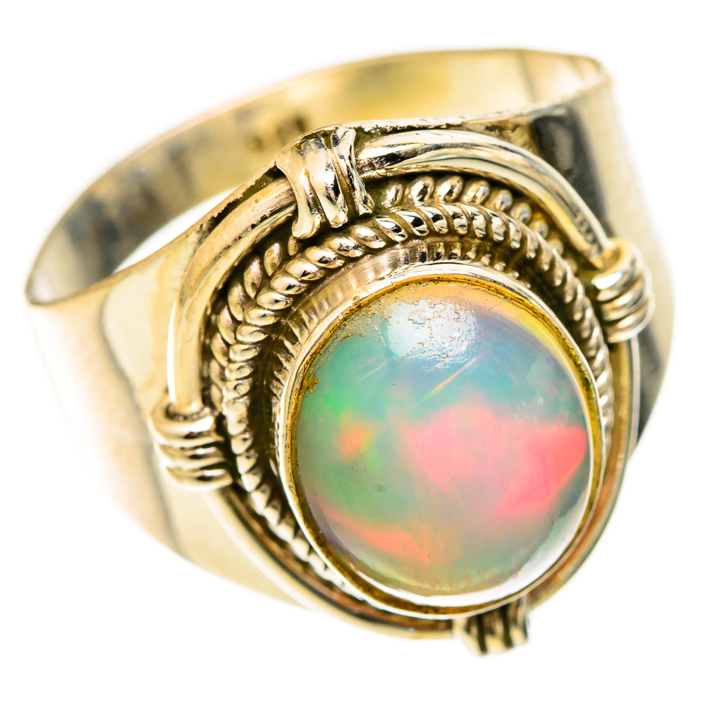 Ethiopian Opal Rings handcrafted by Ana Silver Co - RING123201 - Photo 2