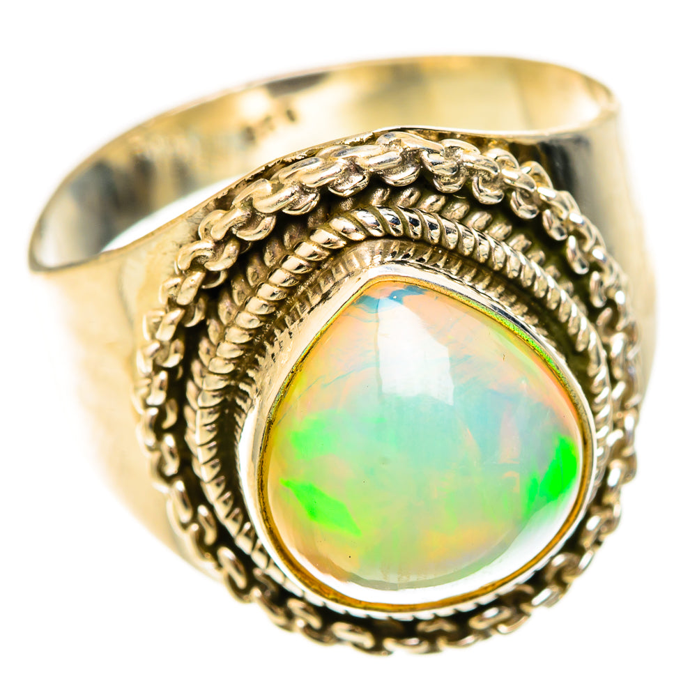 Ethiopian Opal Rings handcrafted by Ana Silver Co - RING123203 - Photo 2