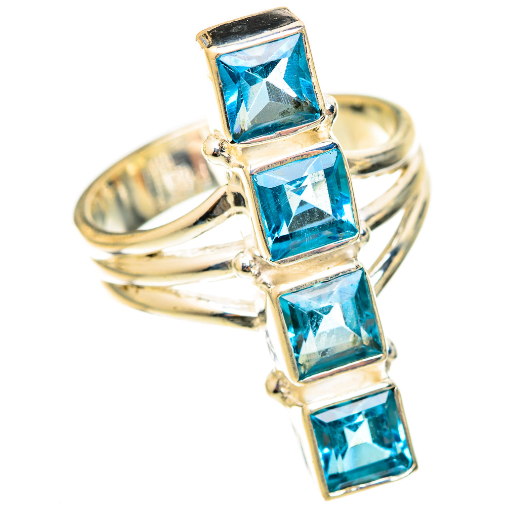 Blue Topaz Rings handcrafted by Ana Silver Co - RING123205 - Photo 2