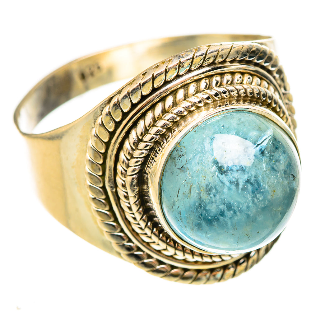 Aquamarine Rings handcrafted by Ana Silver Co - RING123206 - Photo 2